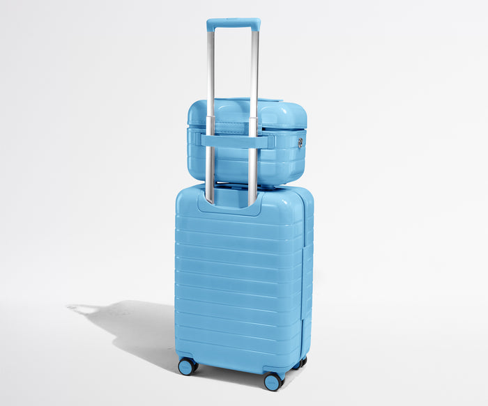 The Train Case in Glazed Opal Blue