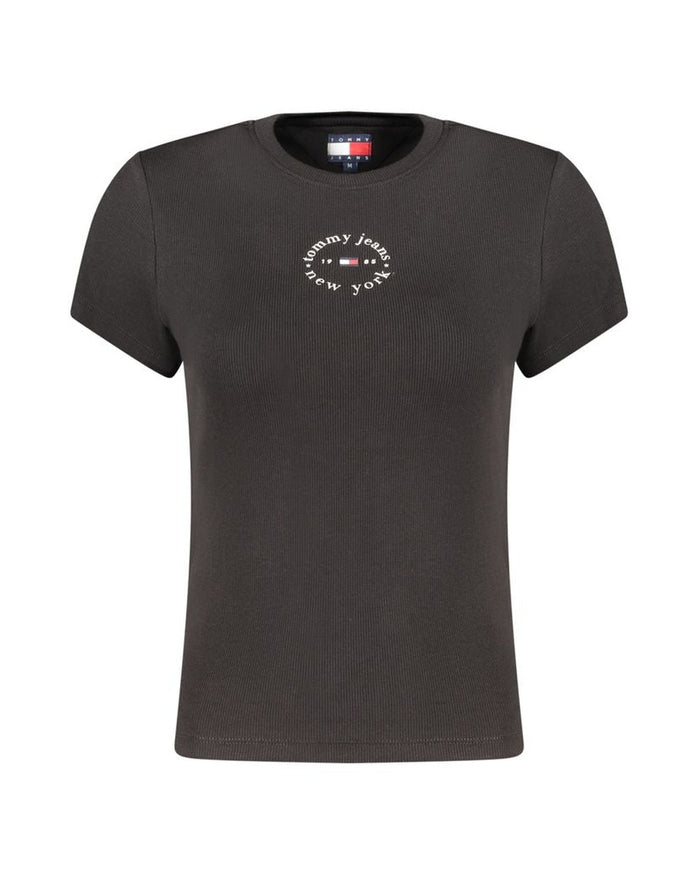 Tommy Hilfiger Black Cotton Women's T-Shirt