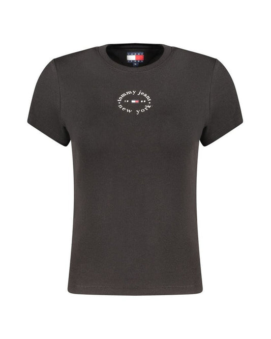 Tommy Hilfiger Black Cotton Women's T-Shirt