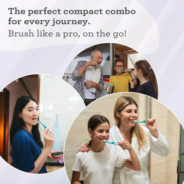 Travel Kit – Folding Toothbrush & Hydroxyapatite Toothpaste, Jasmine Mint – 0.98 oz