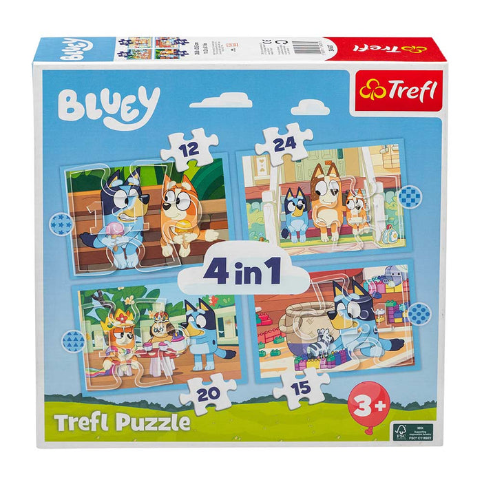 Trefl Bluey 4-in-1 Puzzle Set
