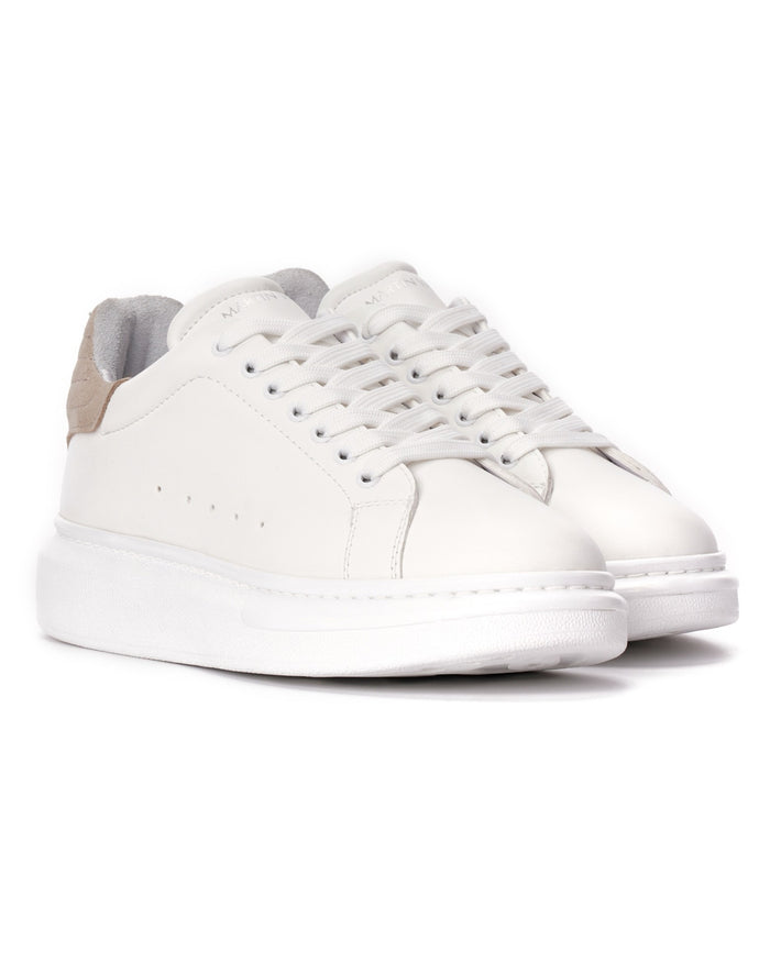 V-Harmony Women's High Sole Sneakers - Beige Suede Heel (3)