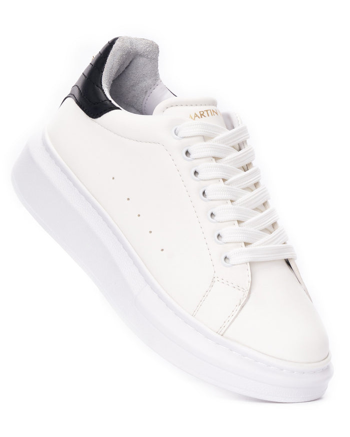 V-Harmony Women's White Shoes with Black Heel Tab (4)