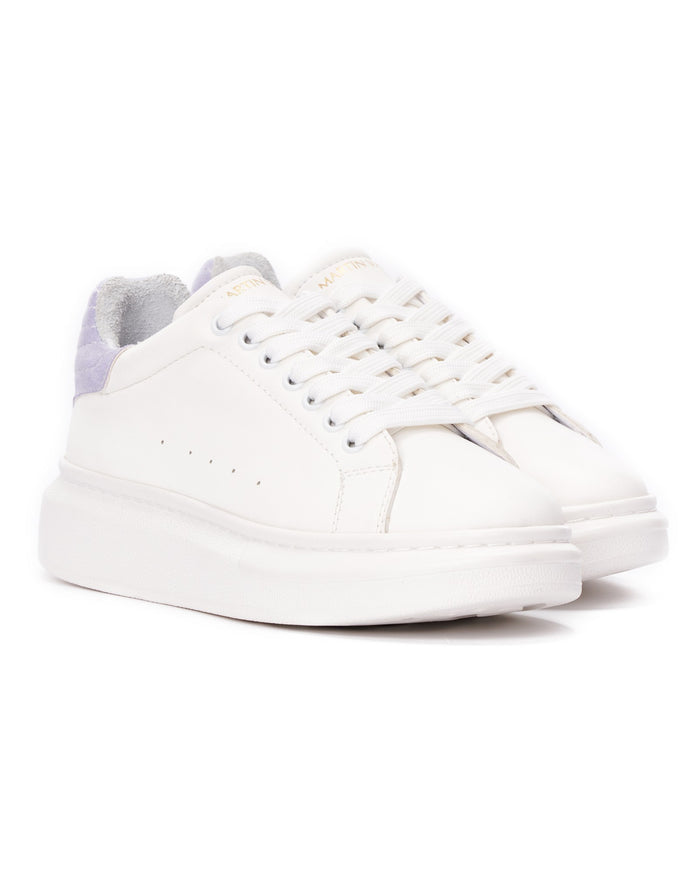 V-Harmony Women's White Shoes with Purple Heel Tab (2)