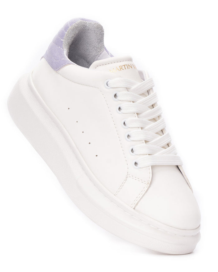 V-Harmony Women's White Shoes with Purple Heel Tab (4)
