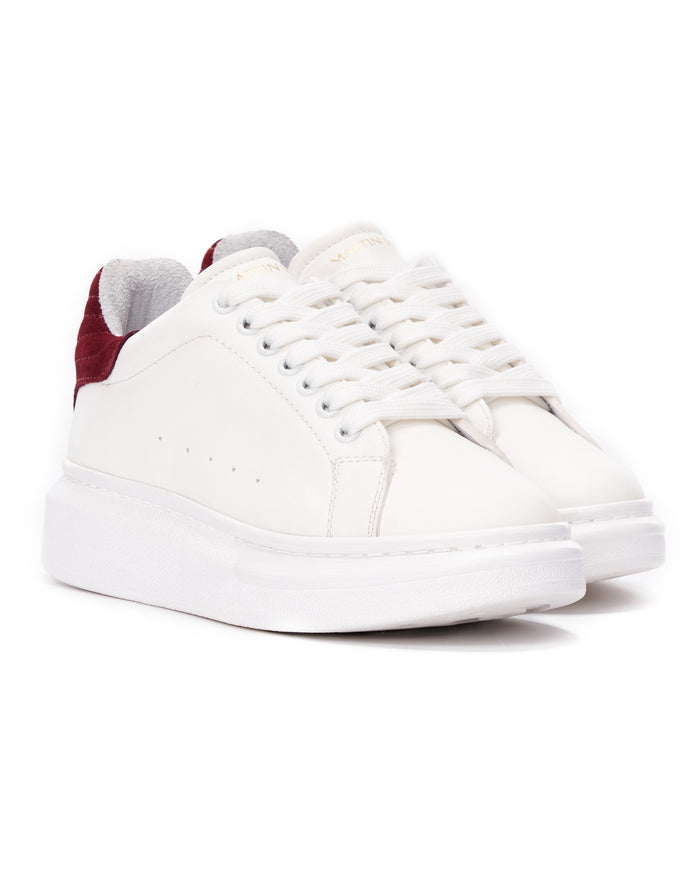 V-Harmony Women's White Shoes with Red Heel Tab (2)