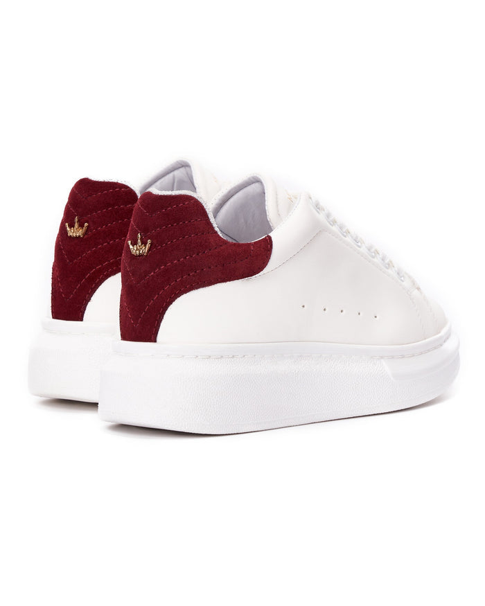 V-Harmony Women's White Shoes with Red Heel Tab (3)