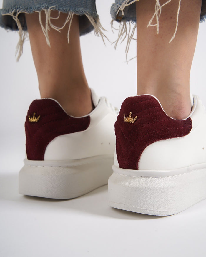 V-Harmony Women's White Shoes with Red Heel Tab (6)
