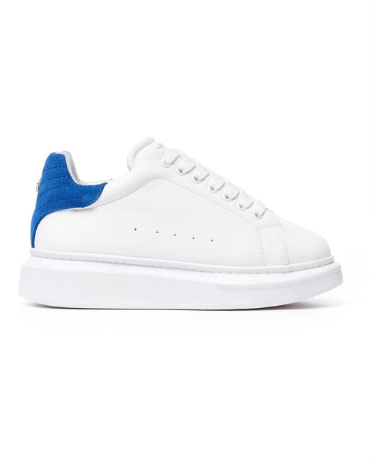 V-Harmony Women's White Shoes with Suede Heel Tab