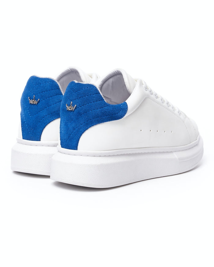 V-Harmony Women's White Shoes with Suede Heel Tab (3)