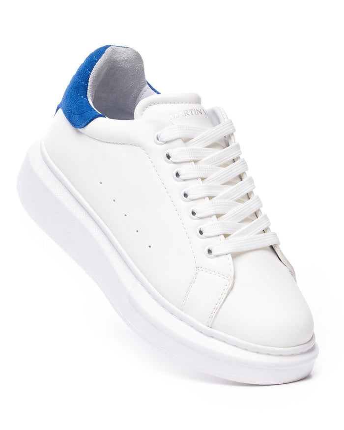 V-Harmony Women's White Shoes with Suede Heel Tab (4)