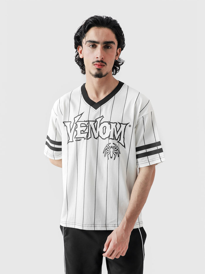 VENOM jersey additional lifestyle angle white streetwear Pakistan – GROOVY