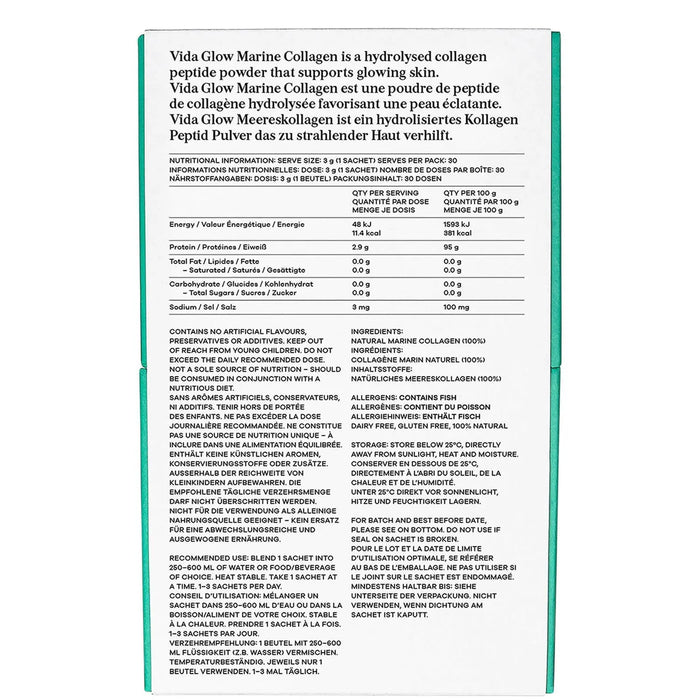 Vida Glow Marine Collagen Sachets - Original Vida Glow
