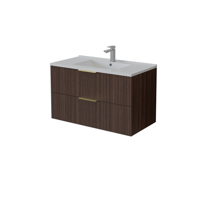 VITO EDINA Fluted Wall Hung PVC Cabinet with Soft closing drawers 590-1490mm