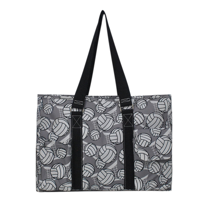 volleyball utility tote, volleyball team bag, NGIL sport tote, custom volleyball bag, athletic tote bag, volleyball gift idea, volleyball print tote, black volleyball bag, canvas sport bag, volleyball carryall, girls volleyball tote, volleyball mom accessory, volleyball weekend bag, volleyball tournament bag, volleyball player tote, personalized volleyball tote, coach utility tote, zip top volleyball bag, mesh volleyball tote, spacious sports tote, volleyball swag bag