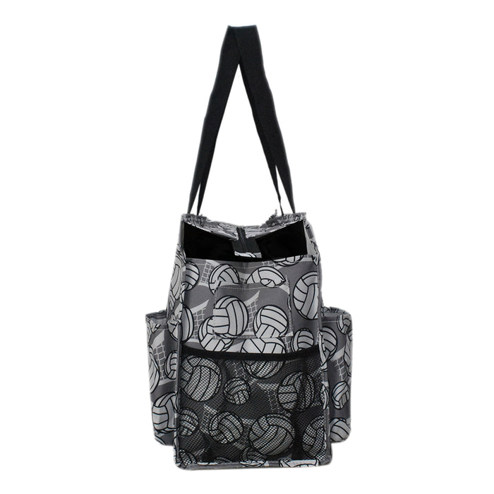 athletic tote bag, volleyball gift idea, volleyball print tote, black volleyball bag, canvas sport bag, volleyball carryall, girls volleyball tote, volleyball mom accessory, volleyball weekend bag, volleyball tournament bag, volleyball player tote, personalized volleyball tote, coach utility tote, zip top volleyball bag, mesh volleyball tote, spacious sports tote, volleyball swag bag