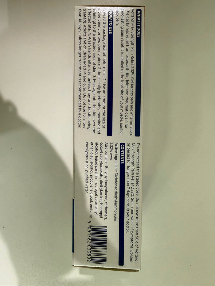 Voltarol Max Strength Pain Relief Gel 12 Hour 2.32% 100g (P) (A)