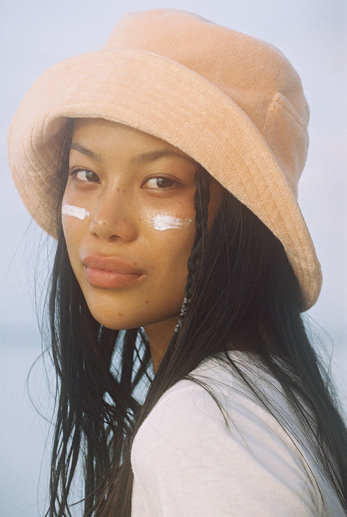 Wave Bucket Hat - Pastel Peach