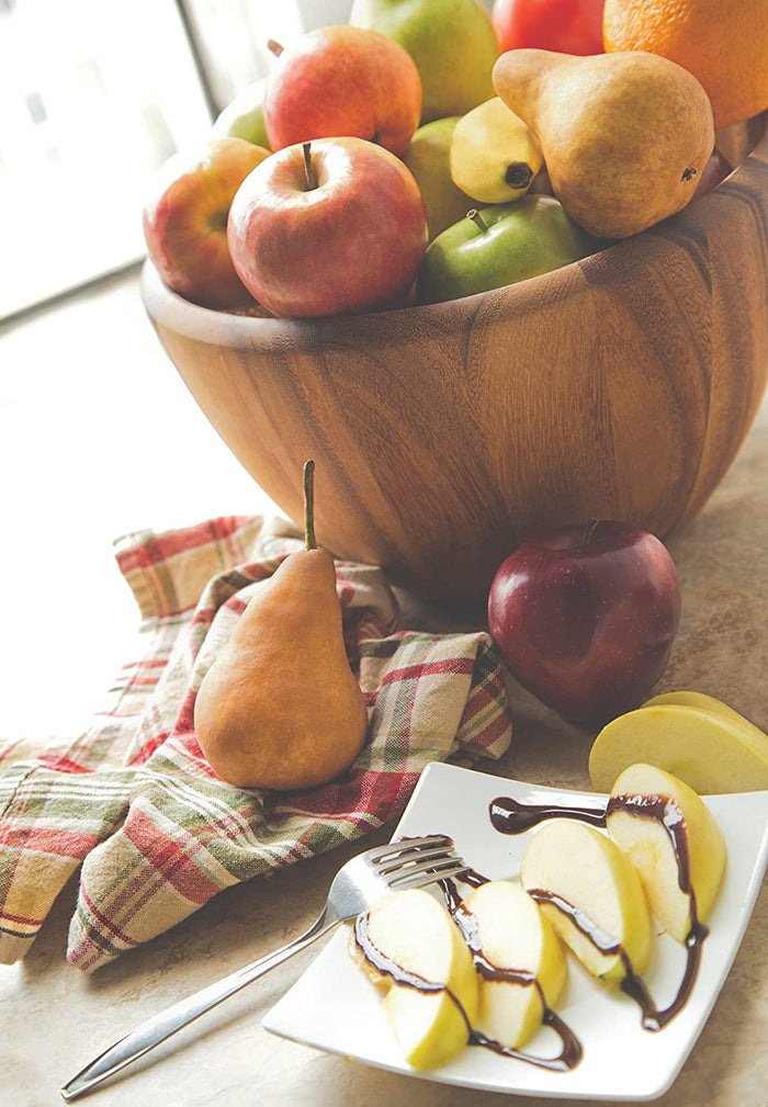 White Whale Wooden Extra Large Madera Salad Bowl