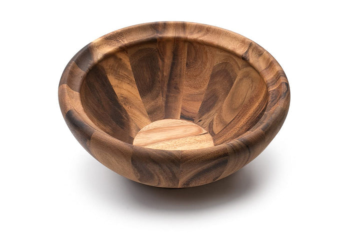 White Whale Wooden Large Salinas Standard Salad Bowl