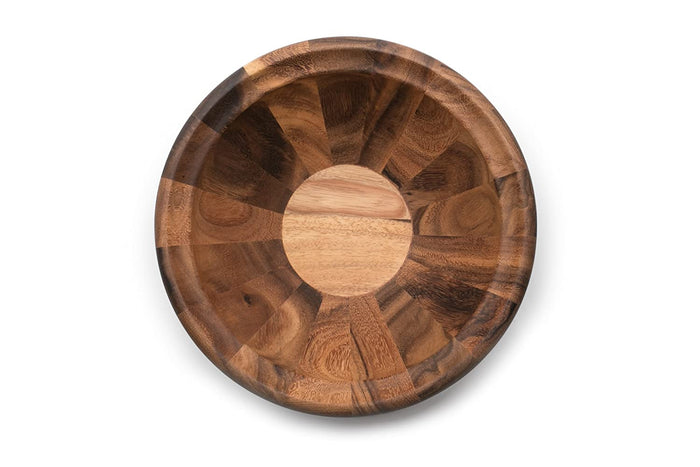 White Whale Wooden Large Salinas Standard Salad Bowl