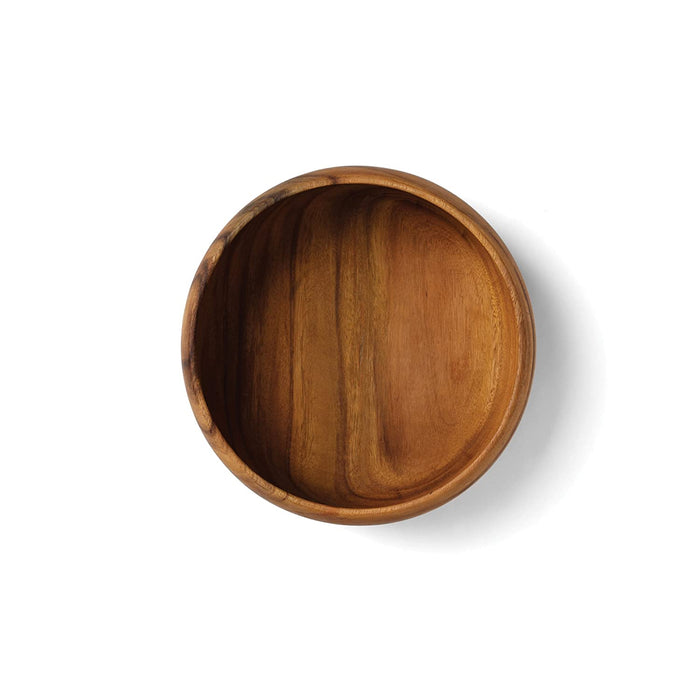White Whale Wooden Round Calabash Bowl - 12 Inch