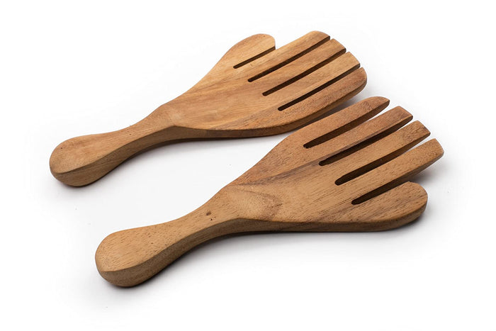 White Whale Wooden Salad Hands  (Piece of 2)