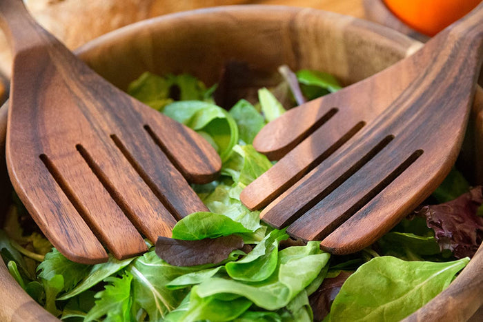 White Whale Wooden Salad Hands  (Piece of 2)