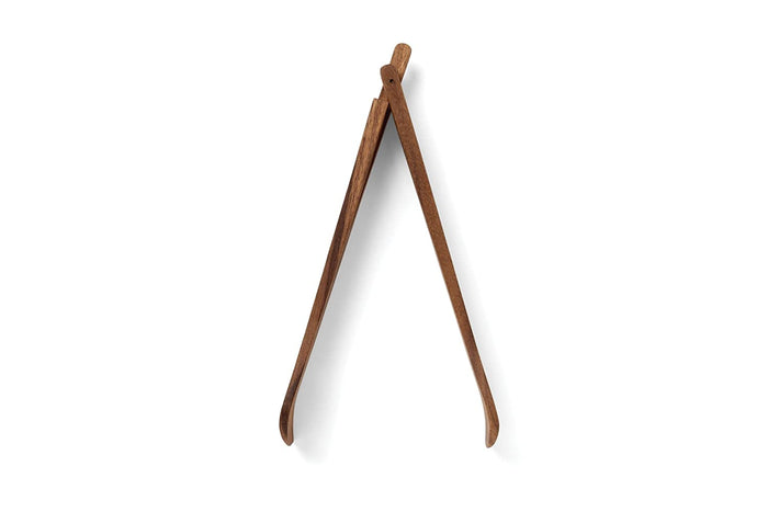 White Whale Wooden Spring Salad Tongs