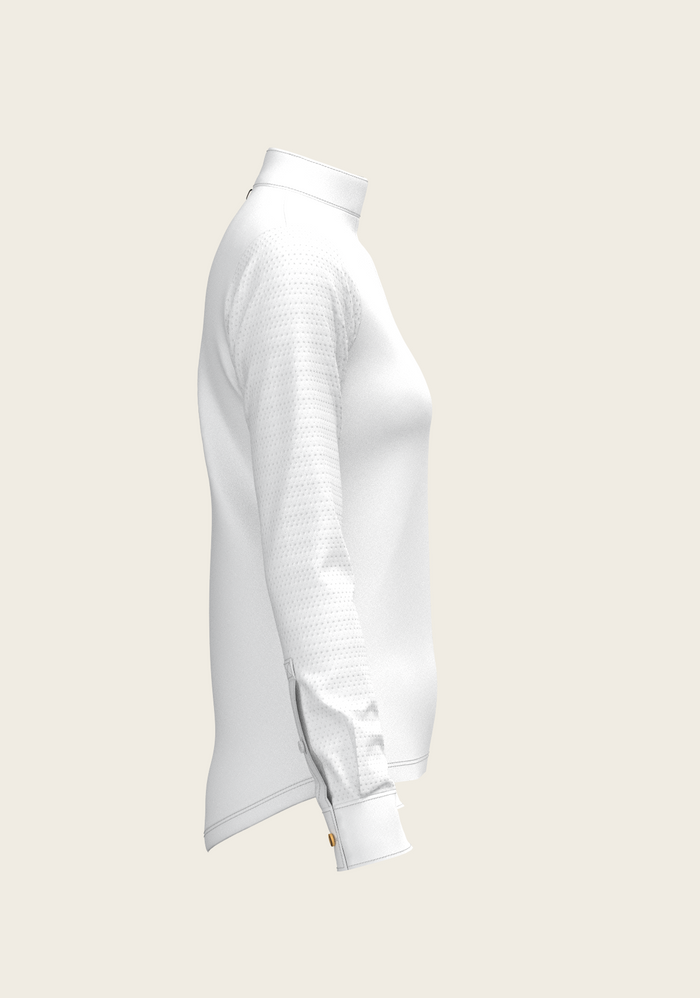 White with Forest on Navy Inner Details Long Sleeve Show Shirt