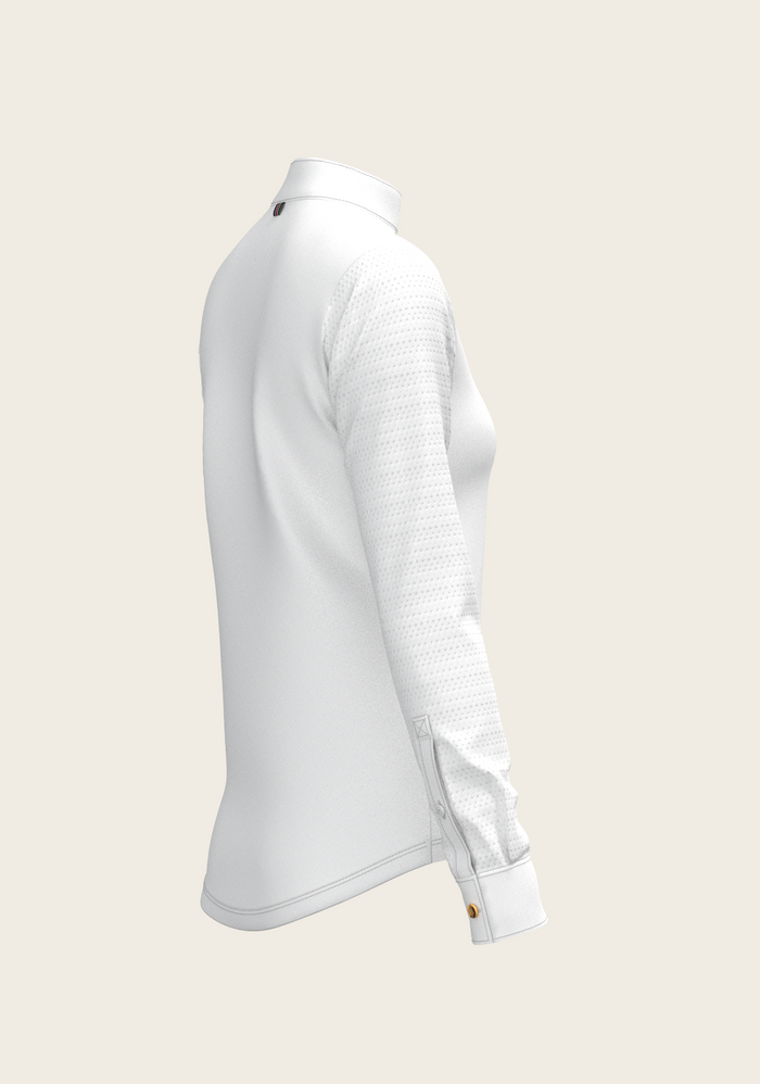 White with Forest on Navy Inner Details Long Sleeve Show Shirt