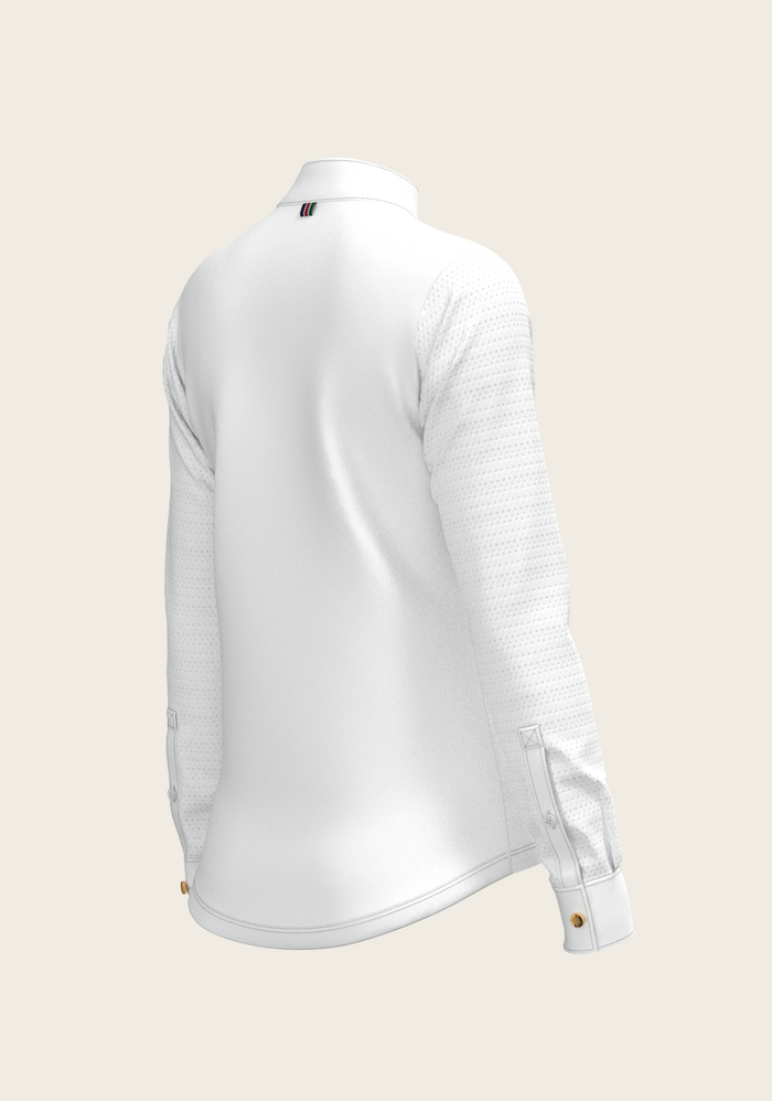 White with Forest on Navy Inner Details Long Sleeve Show Shirt