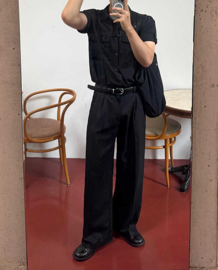 Wide Belted Slacks