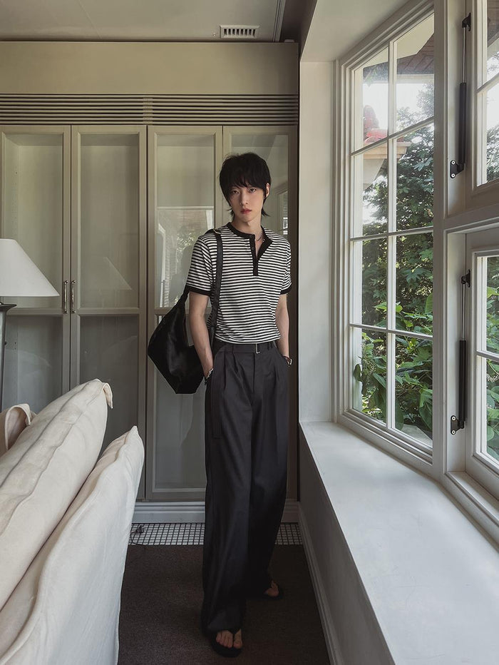 Wide Belted Slacks