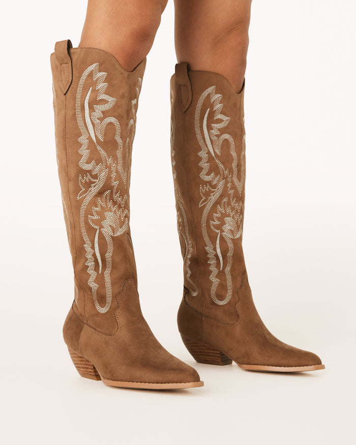 Wilden Western Boot - Taupe Suede