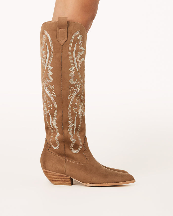 Wilden Western Boot - Taupe Suede