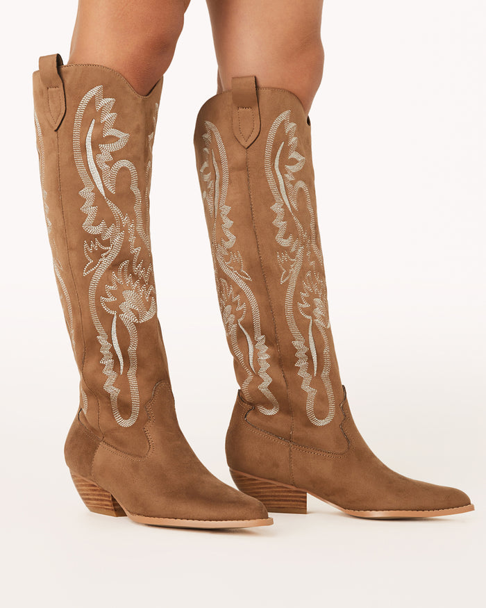 Wilden Western Boot - Taupe Suede