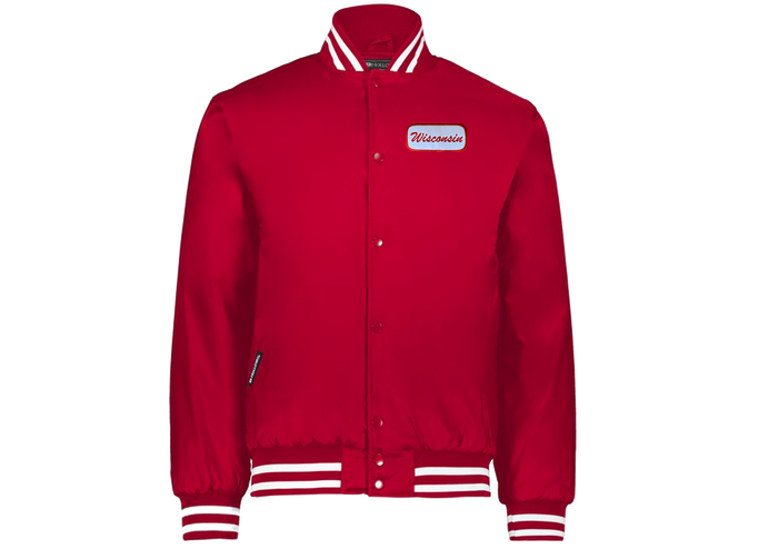 Wisconsin Name Plate Varsity Bomber Jacket