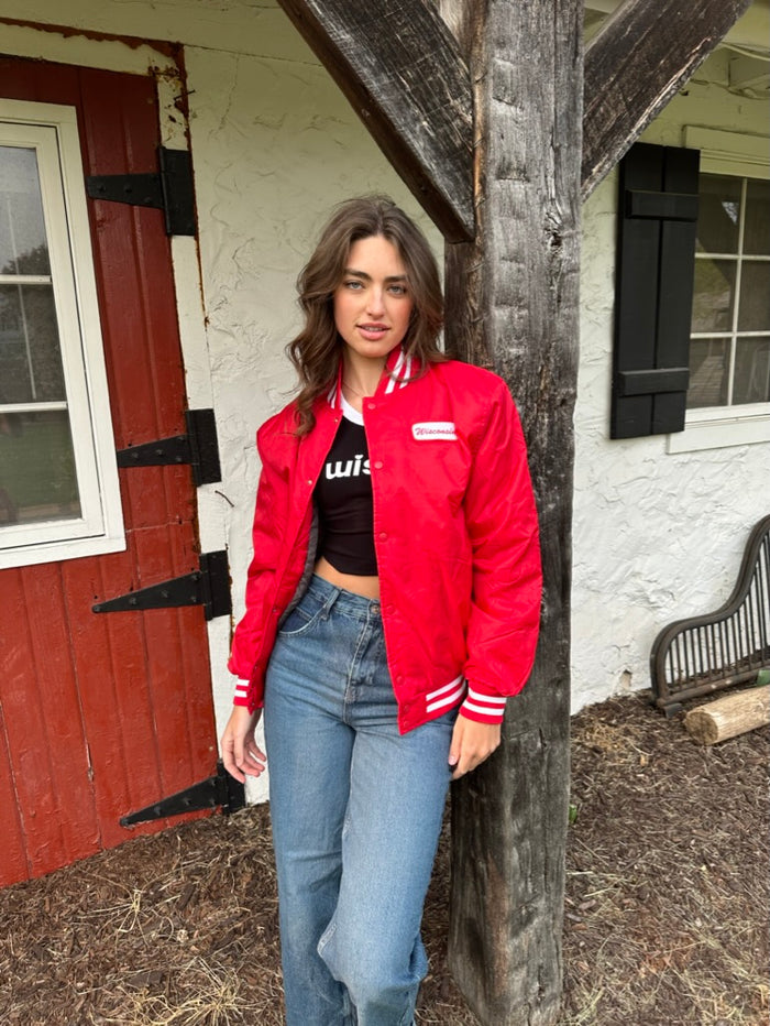 Wisconsin Name Plate Varsity Bomber Jacket