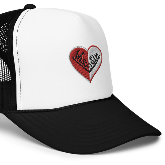 Wisconsin Split Heart Trucker Hat