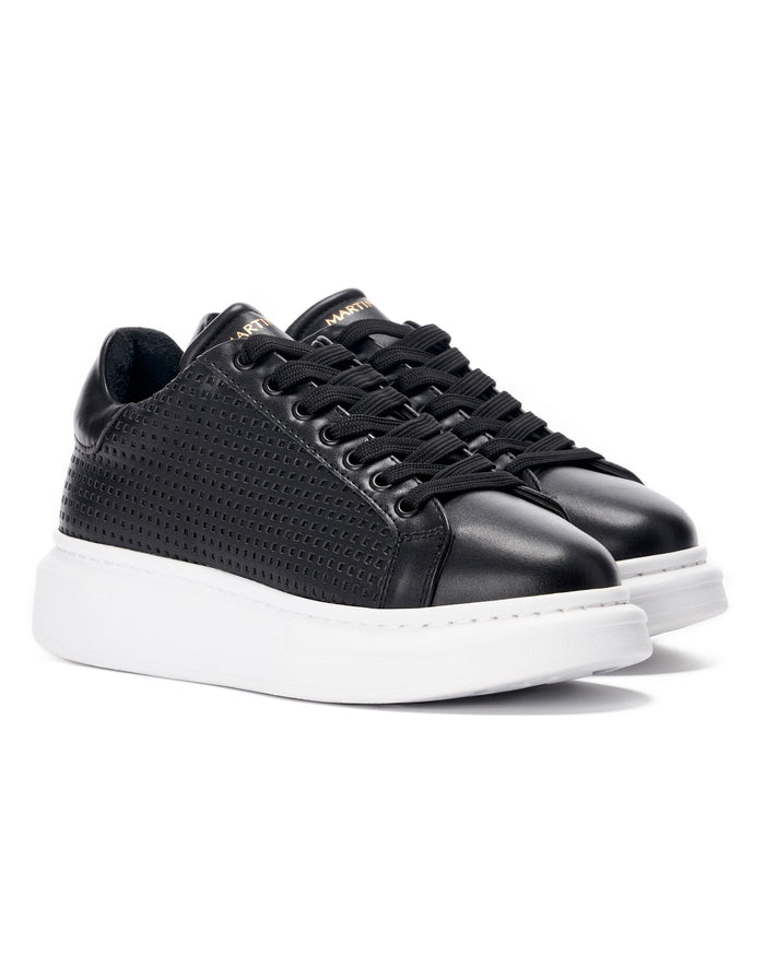 Woman Mega Side-Mesh Sneakers in Black-White (2)