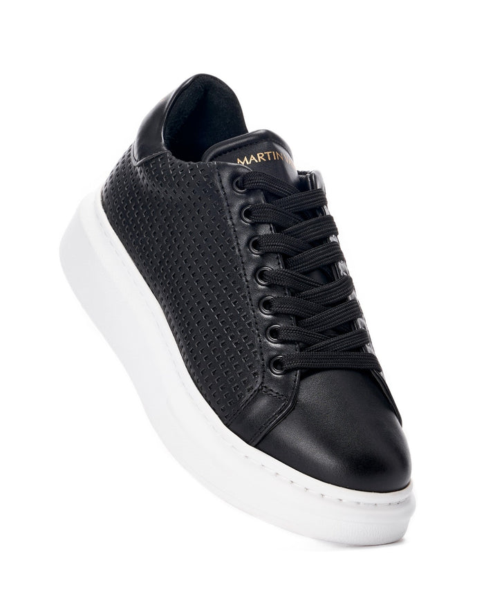 Woman Mega Side-Mesh Sneakers in Black-White (4)