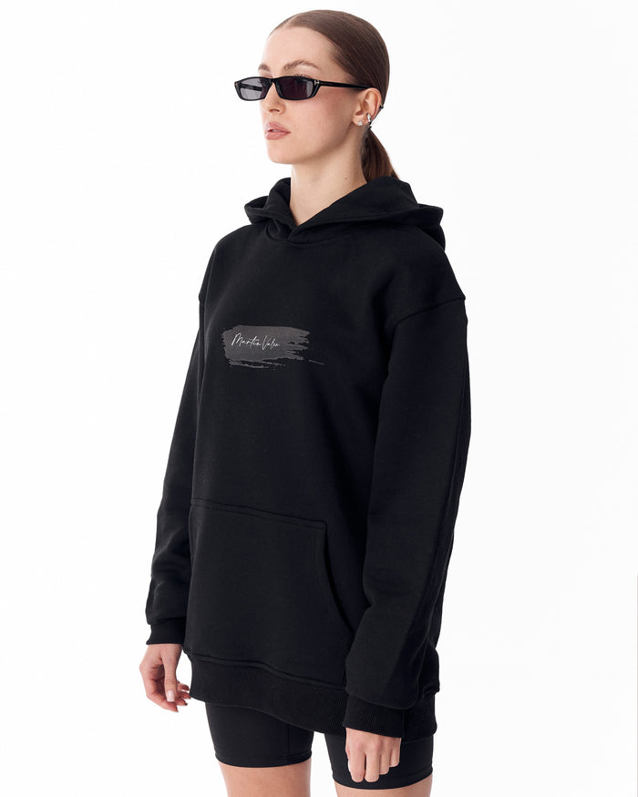 Women Butterfly Rebirth Oversized Black Hoodie (4)
