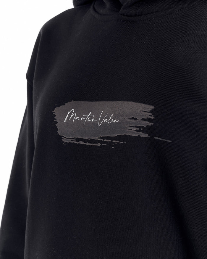 Women Butterfly Rebirth Oversized Black Hoodie (5)