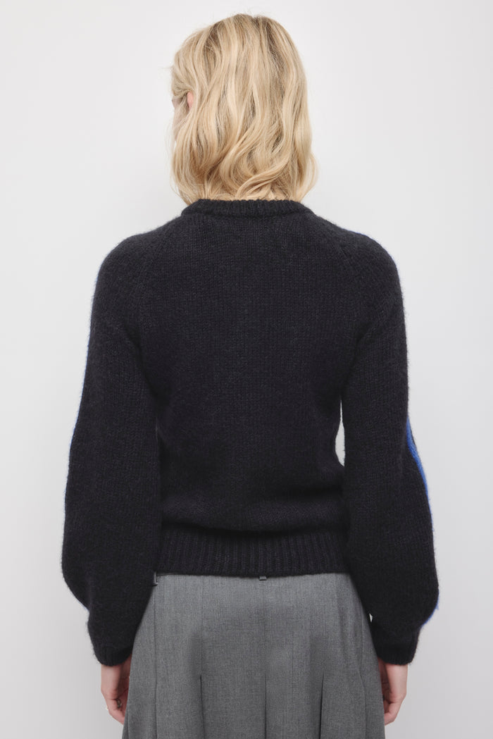 Women's Ali Zip Sweater in Black/Blue