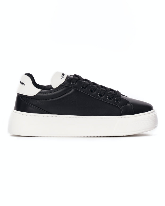 Women's Black Sneakers White Chunky Sole