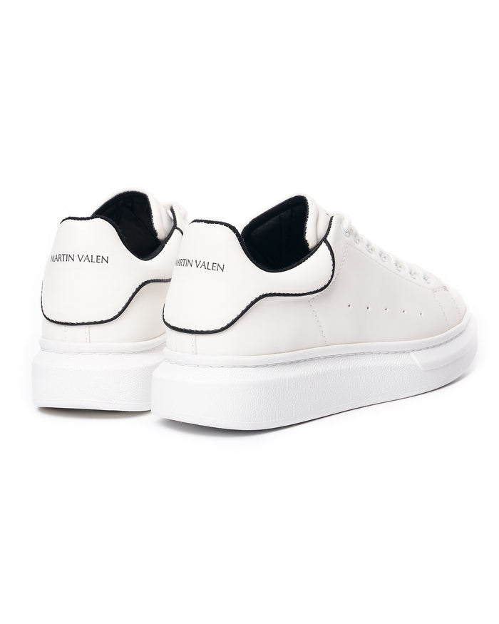 Women's Chunky Sneakers Black Line Shoes White (3)