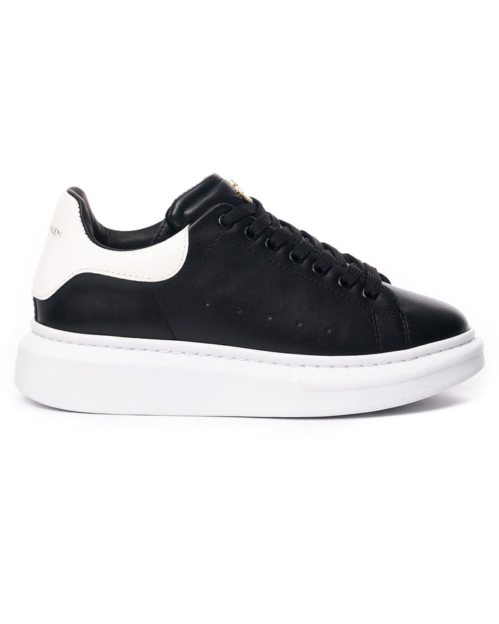 Women’s Chunky Sneakers with Crown in Black and White