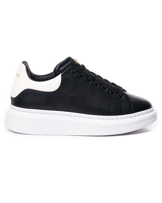 Women’s Chunky Sneakers with Crown in Black and White