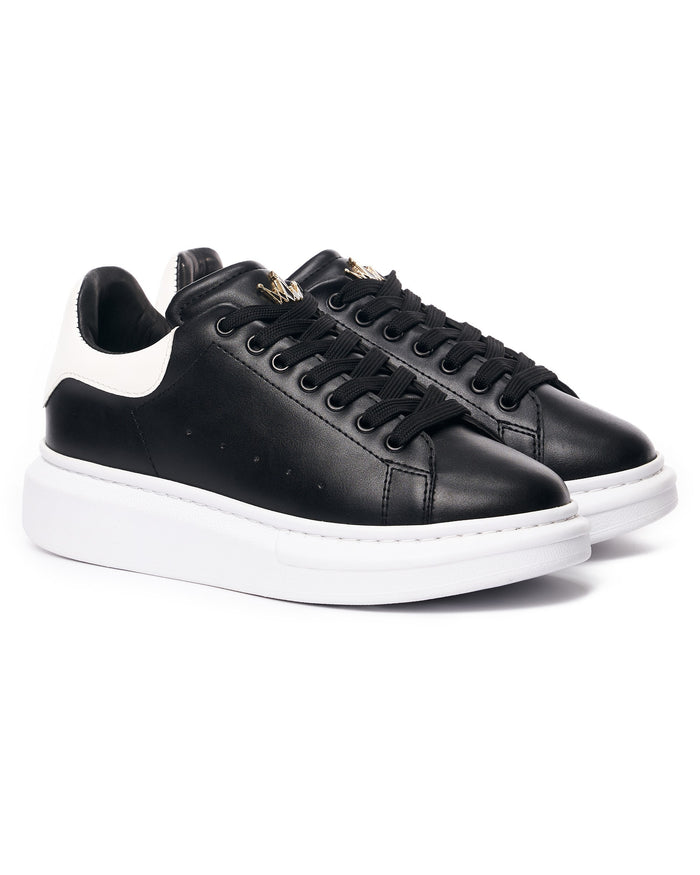 Women’s Chunky Sneakers with Crown in Black and White (2)